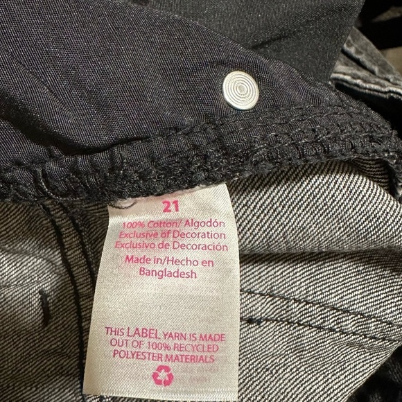 No Boundaries Women’s High Rise Patchwork Jeans Black Size 21 NWT - Picture 6 of 11